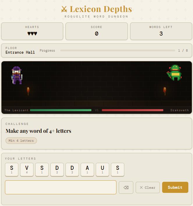 Play Lexicon Depths