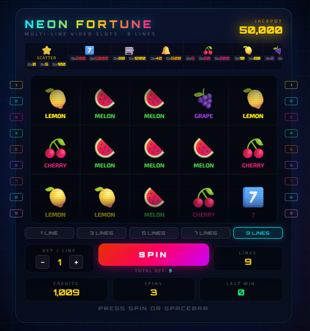 Play Neon Fortune